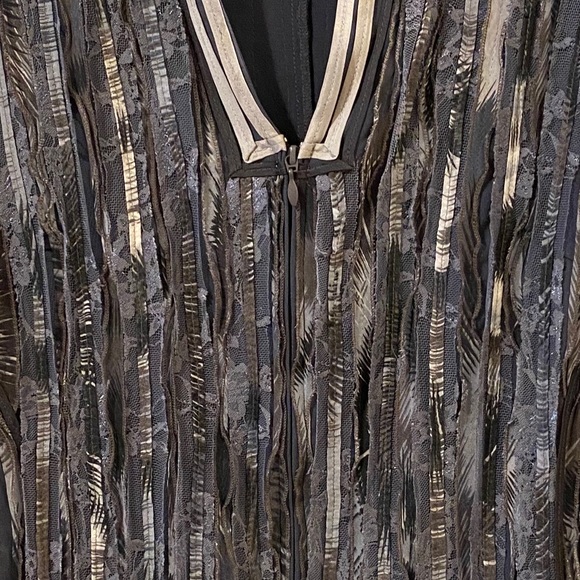 Obstinee By IKA Gray Ribbons & Lace Jacket NWOT - Picture 4 of 10